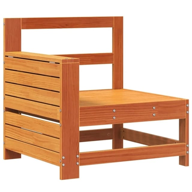 vidaXL Gartensofa mit Armlehne und Beistelltisch Massivholz Kiefer 844880