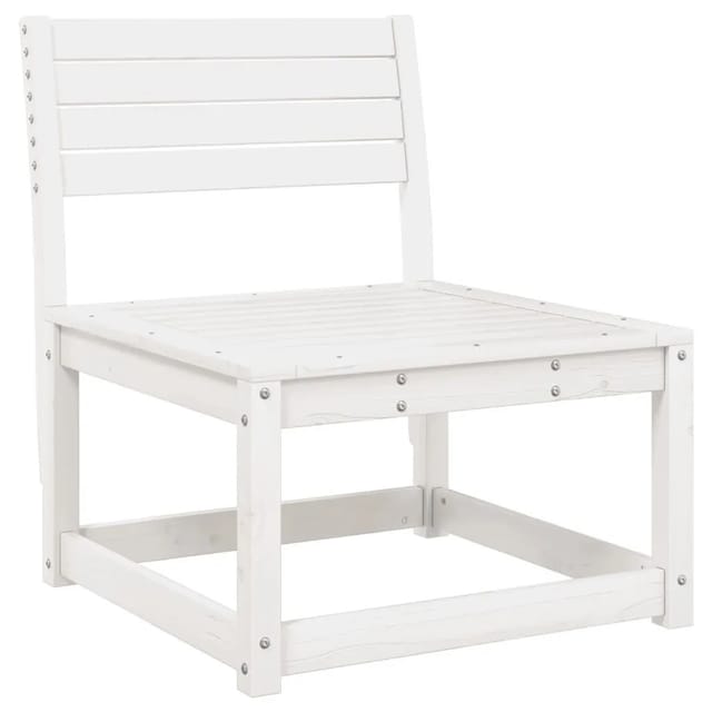 vidaXL Gartensofa Weiß Massivholz Kiefer 844670