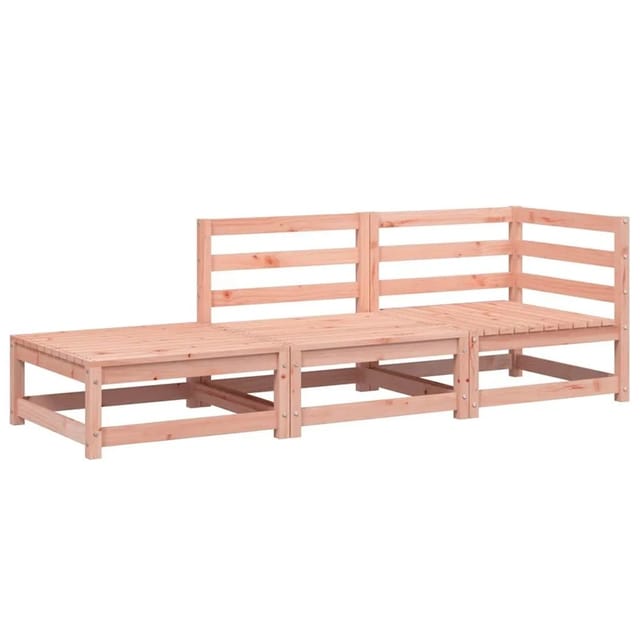 vidaXL Gartensofa mit Hocker 2-Sitzer Massivholz Douglasie 837975
