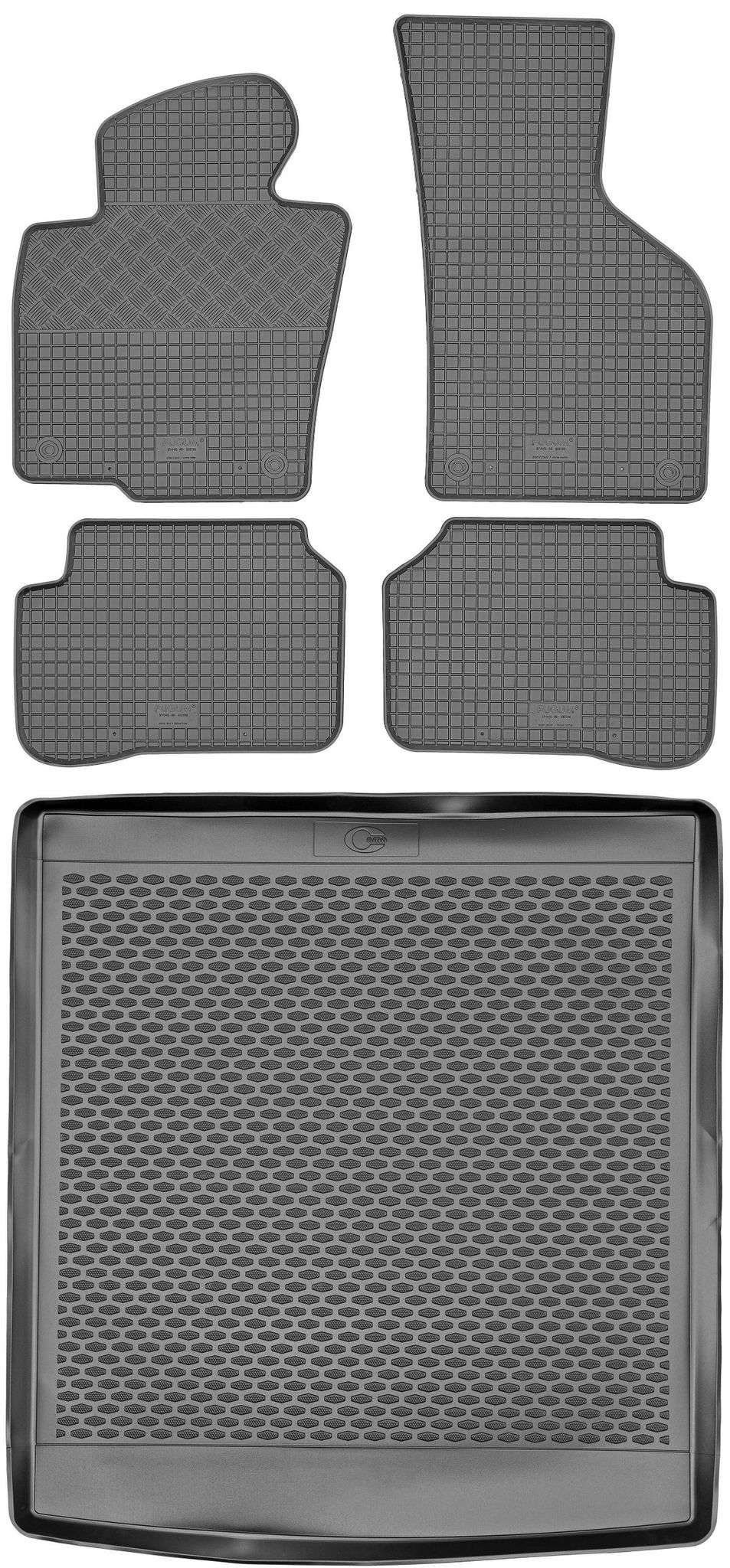 Volkswagen Passat B6 Kombi (2005–2011) – Set: Gummifußmatten + Kofferraummatte