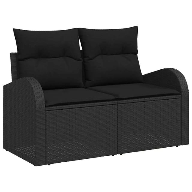 vidaXL Gartensofa Schwarz 124 x 62 x 69cm Poly-Rattan 42006751