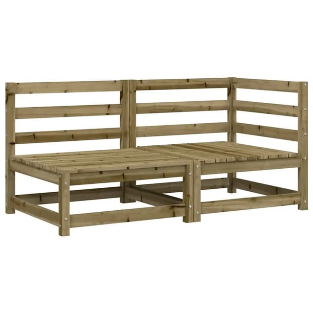 vidaXL Gartensofa 2-Sitzer Kiefernholz Imprägniert 837948
