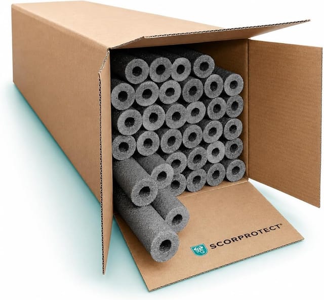 Scorprotect Karton Graue PE Rohrisolierung Angeschlitzt 35 X 13 X 1 Meter