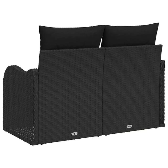vidaXL Gartensofa Schwarz 121 x 62 x 69cm Poly-Rattan 42006721