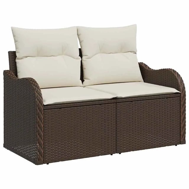 vidaXL Gartensofa Braun 121 x 62 x 69cm Poly-Rattan 42006723