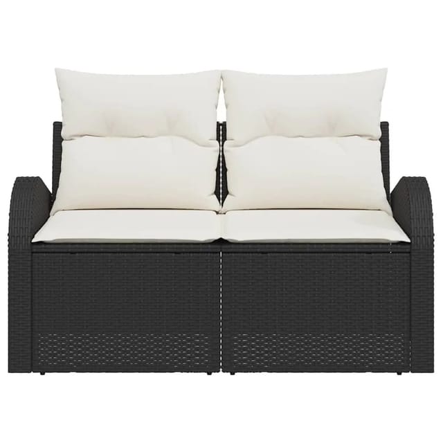 vidaXL Gartensofa Schwarz 124 x 62 x 69cm Poly-Rattan 42006742