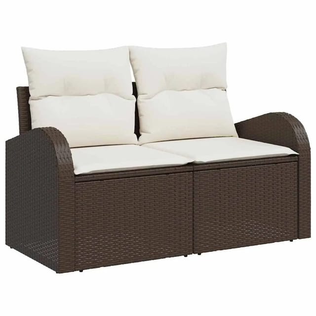 vidaXL Gartensofa Braun 124 x 62 x 69cm Poly-Rattan 42006743