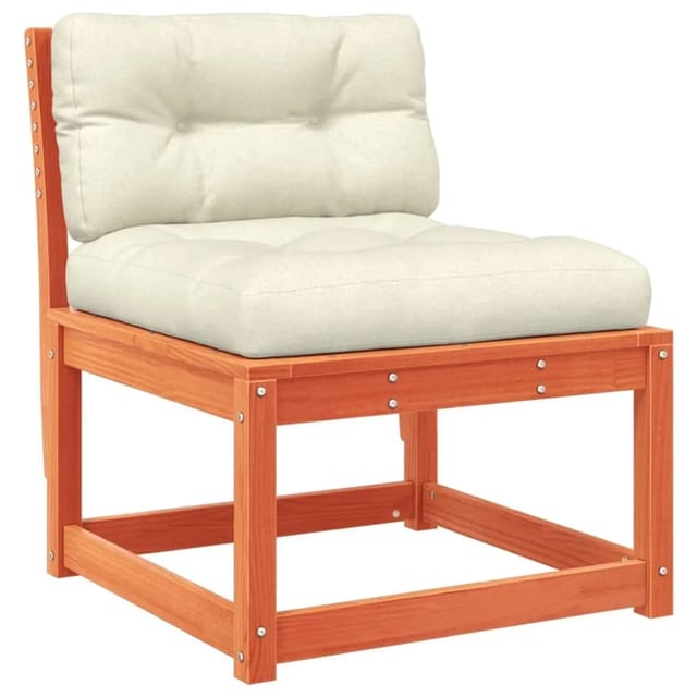 vidaXL Gartensofa mit Kissen Wachsbraun Massivholz Kiefer 844691