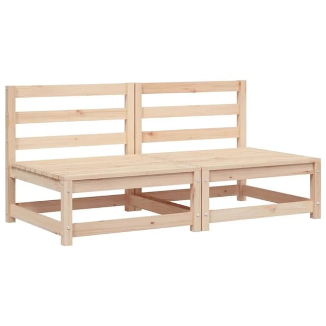 vidaXL Gartensofas ohne Armlehnen 2 Stk 70x70x67 cm Massivholz Kiefer 837921