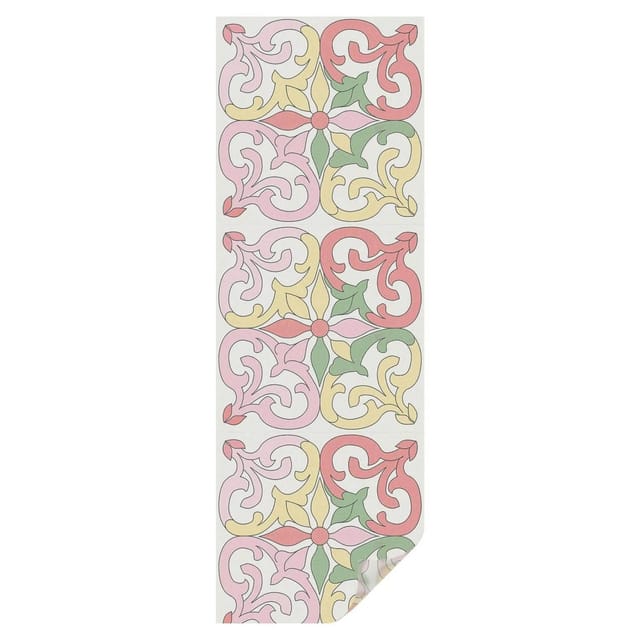 Tulup Fensterfolie Blumenschmuck Folie für Fenster Sichtschutz 50x146 cm Rot Folie auf Fenster Fensterfolie selbstklebend Fensterfolie mit Motiv