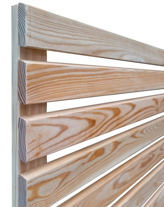 GartenLand Rhombus Holz Zaun Römö ca. 90x180cm Lärche Natur mit 2 Riegeln Ohne Pfosten