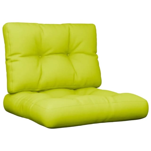 vidaXL Palettenkissen 2-Tlg Knallgrün Stoff 360678