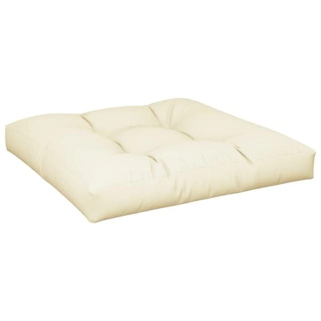 vidaXL Palettenkissen Creme 80x80x12 cm Stoff 360493