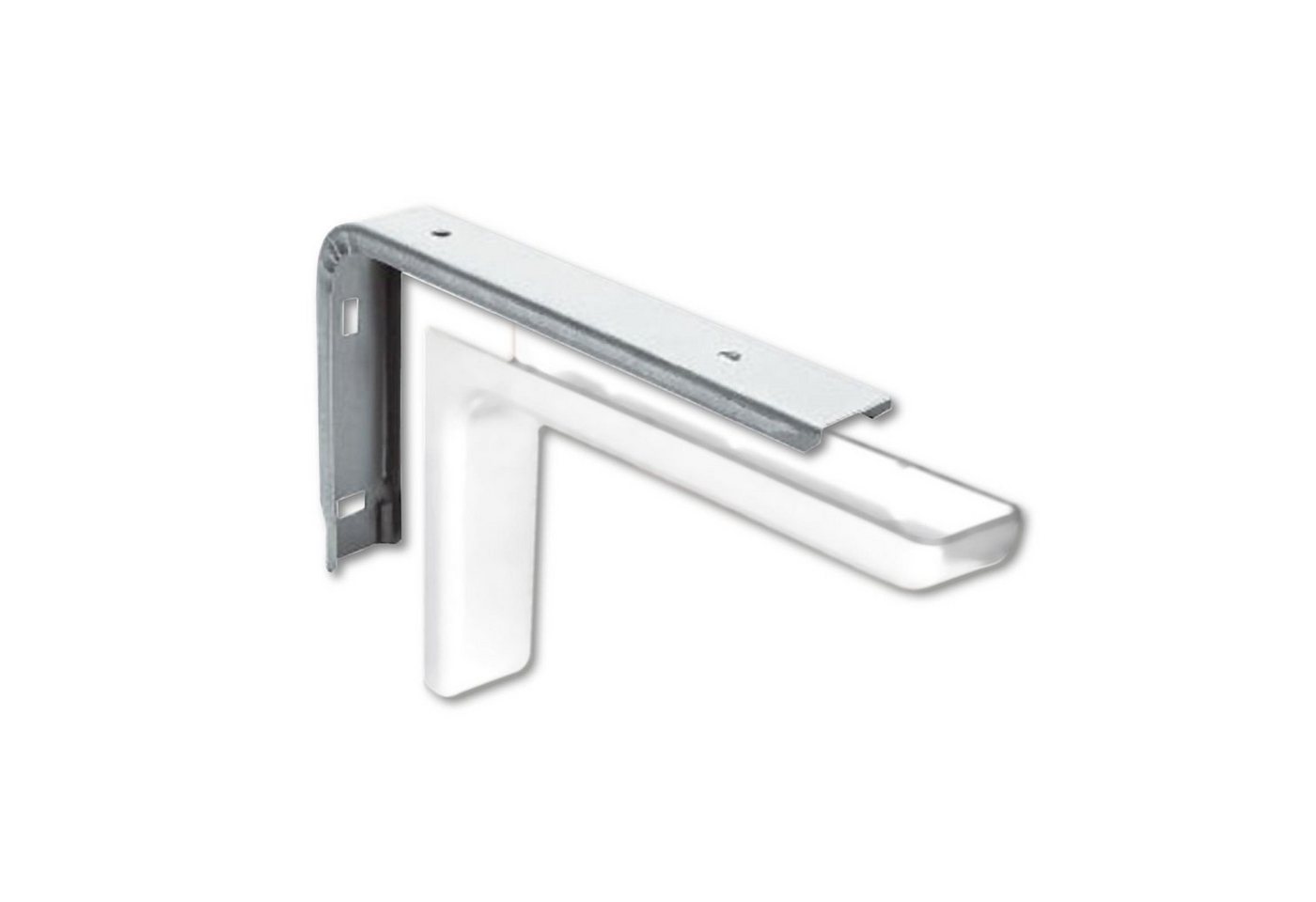 SOTECH Regalkonsole Regalbodenträger mit Abdeckung Größe 18 cm Weiß