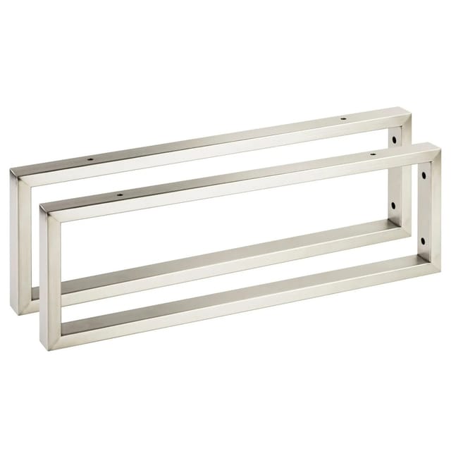 SOTECH 2 x Waschtischkonsole WK450 Rechteckig 450 x 150 mm Edelstahl Gebürstet