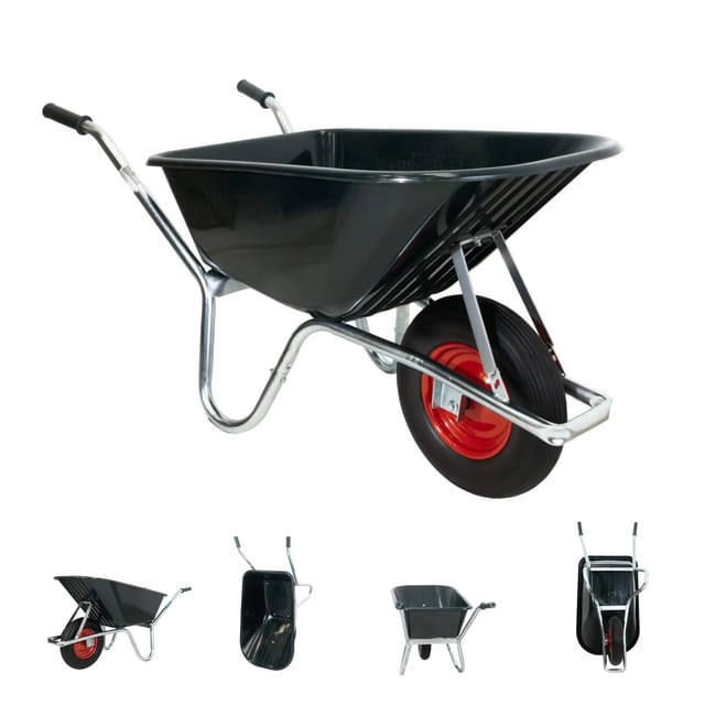 TRUTZHOLM Schubkarre 100L PU Rad 250 kg Traglast Pannensicher
