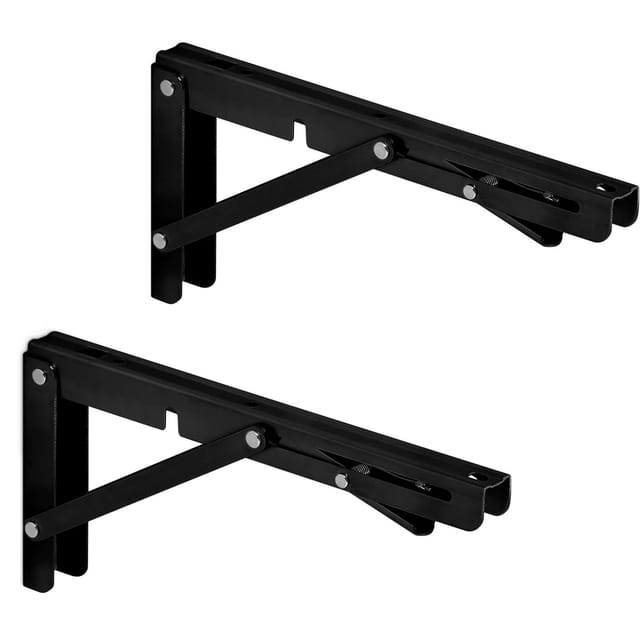 SOTECH 1 Paar Schwerlast Klappkonsolen 250 x 120 mm Schwarz Tragkraft Bis 150 kg