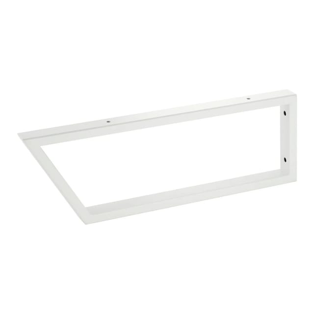 SOTECH 1 x Waschtischkonsole TWK500 500 x 150 mm Stahl Weiß Matt Vorderseite 60 Grad Abgeschrägt