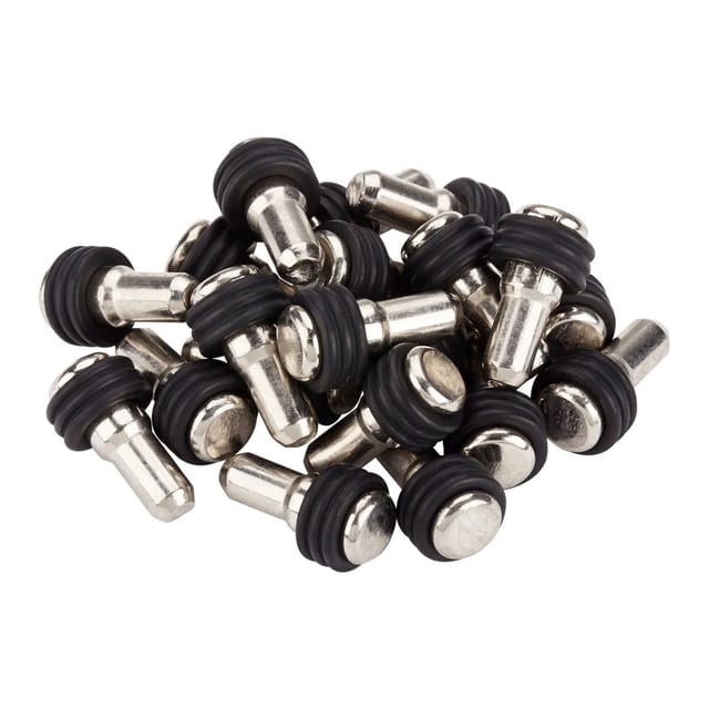 SOTECH 20 x Regalbodenträger OR für Ø 5 mm Bohrloch Edelstahloptik