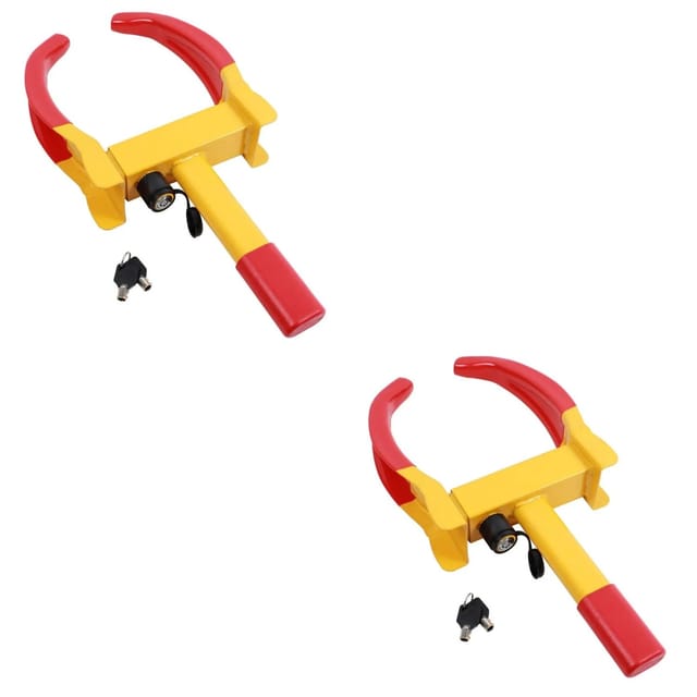 TRUTZHOLM 2er Set Parkkralle mit Sicherheitsschloss Reifenbreite 17 bis 27,5 cm mit je 2 Schlüsseln