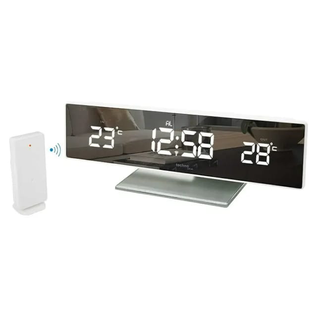technoline Temperaturstation WS 6815 Weiss Spiegeldisplay