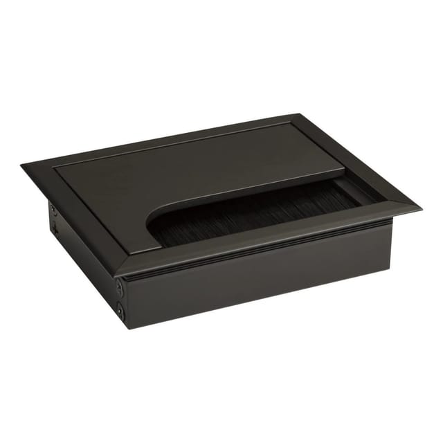 SOTECH CAVO Kabeldurchlass Kabeldose Eckig 100 x 80 mm Schwarz Eloxiert