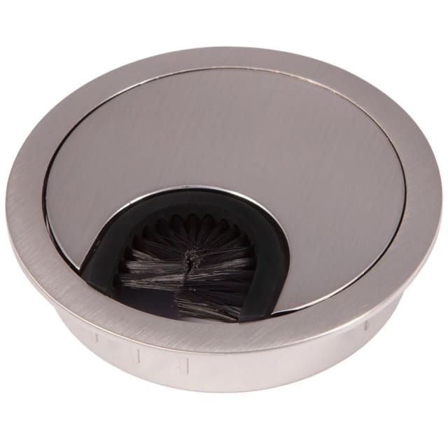 SOTECH Kabeldurchlass Metall Ø68 mm Edelstahloptik mit Bürstendichtung