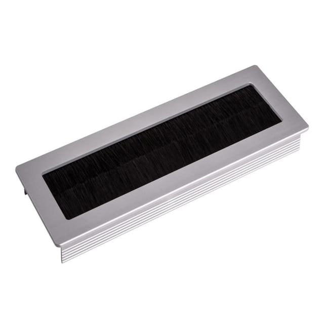 SOTECH Kabeldurchlass TONDO Länge 150 mm Silber Eloxiert mit Bürstendichtung