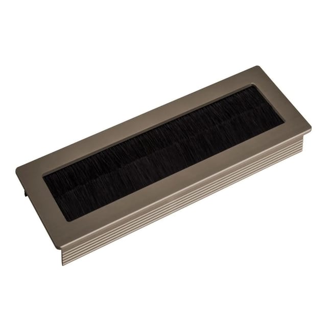 SOTECH Kabeldurchlass TONDO Länge 150 mm Edelstahloptik mit Bürstendichtung