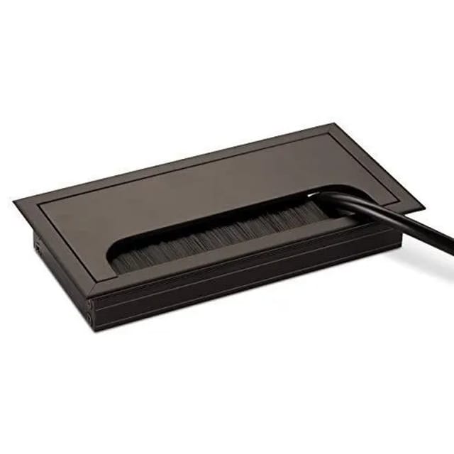 SOTECH CAVO Kabeldurchlass Kabeldose Eckig 160 x 80 mm Schwarz Eloxiert