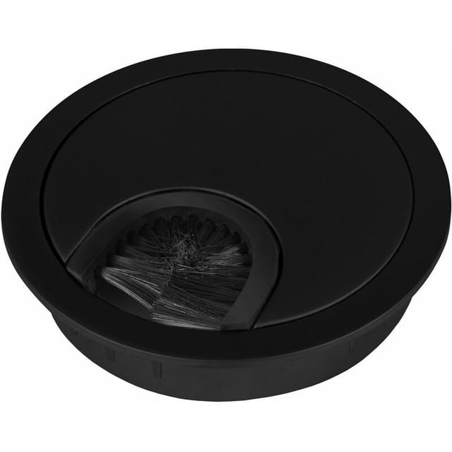 SOTECH Kabeldurchlass Metall Ø68 mm Schwarz Matt mit Bürstendichtung