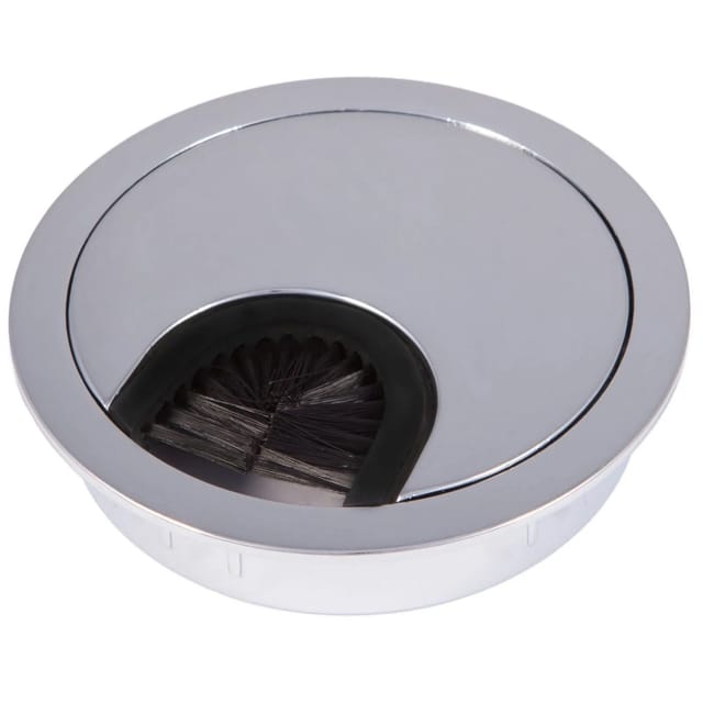 SOTECH Kabeldurchlass Metall Ø68 mm Chrom Poliert mit Bürstendichtung