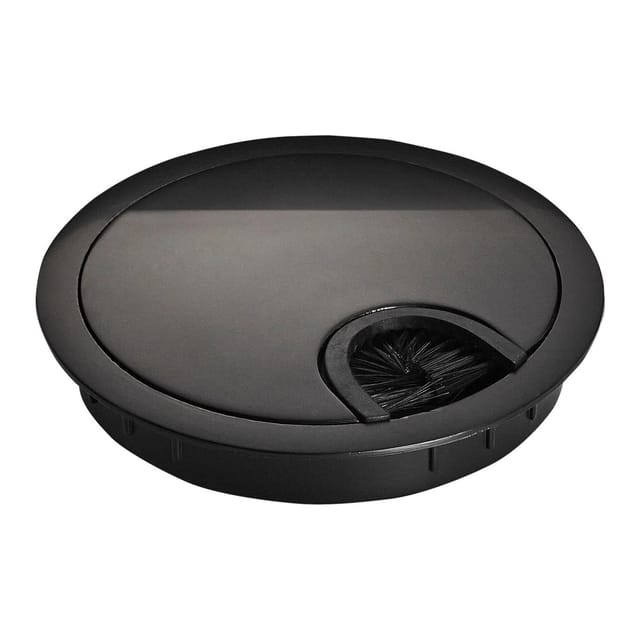 SOTECH Kabeldurchlass Metall Ø80 mm Schwarz Matt mit Bürstendichtung