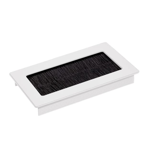 SOTECH Kabeldurchlass TONDO Länge 100 mm Weiß mit Bürstendichtung
