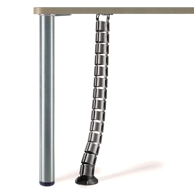 SOTECH Schreibtisch Kabelkanal Rund Ø62 mm Silbergrau