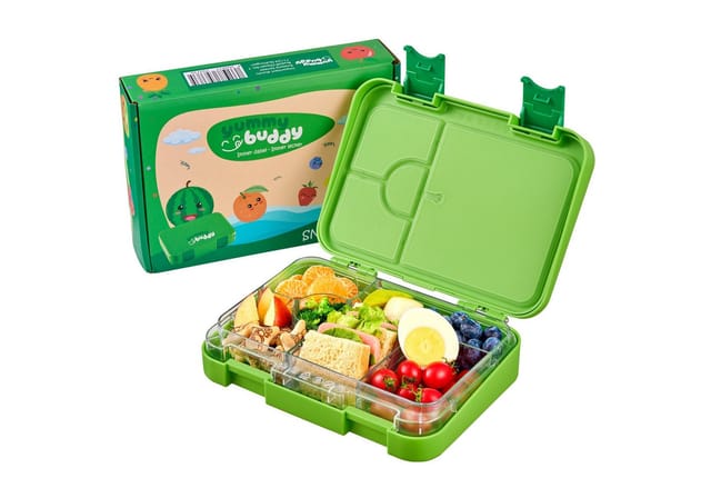 Ecosa EO-8171 Snackbox Brotdose mit 6 Fächern BPA-Frei Grün