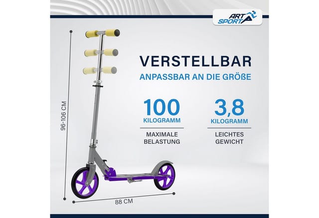 ArtSport Scooter Cityroller Graffity Grau