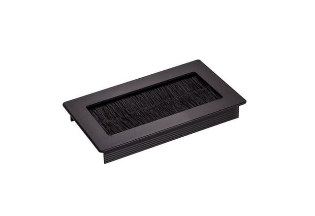 SOTECH Kabeldurchlass TONDO Länge 100 mm Schwarz Eloxiert mit Bürstendichtung