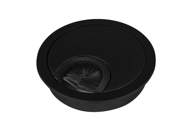 SOTECH Kabeldurchlass Metall Ø60 mm Schwarz Matt mit Bürstendichtung
