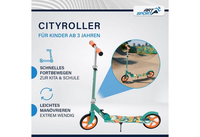 ArtSport Scooter Cityroller Dino Mint
