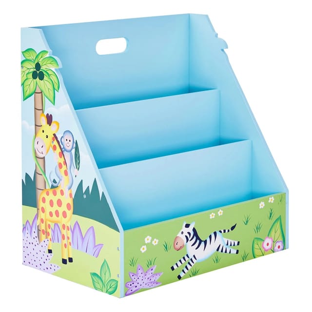 Teamson Kids Kinder Bücherregal Stabiles Kinderregal Sunny Safari