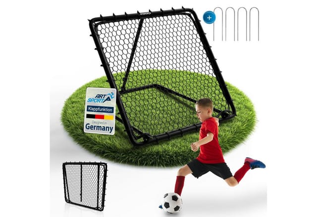 ArtSport Fußball Rebounder Power Pass 100x100 cm Klappbar Schwarz