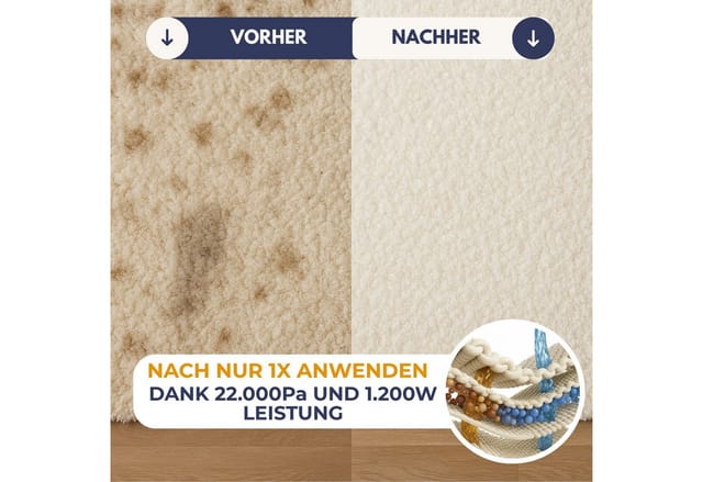 Albatros Waschsauger Polster + Teppich HYDRO 7500 inkl. 2l Shampoo