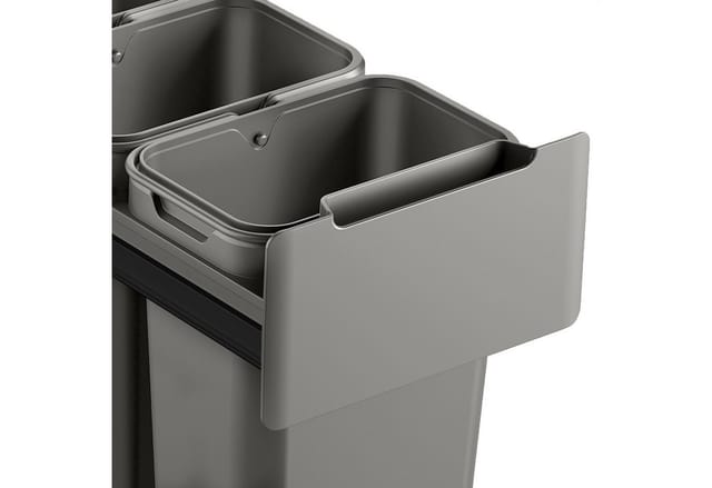 SVITA EM3x10 Einbaumülleimer 30L 3x10L 3 Fächer mit Deckel Mülltrennsystem