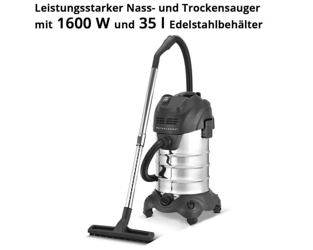 STAHLWERK VCL 1600 ST Nass Und Trockensauger 1600 W Industriesauger Mit 35 L