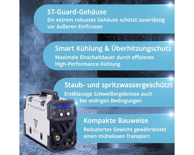 STAHLWERK 3 In 1 Kombi Schweißgerät MTM 200 ST 200 A WIG MIG MAG MMA FLUX
