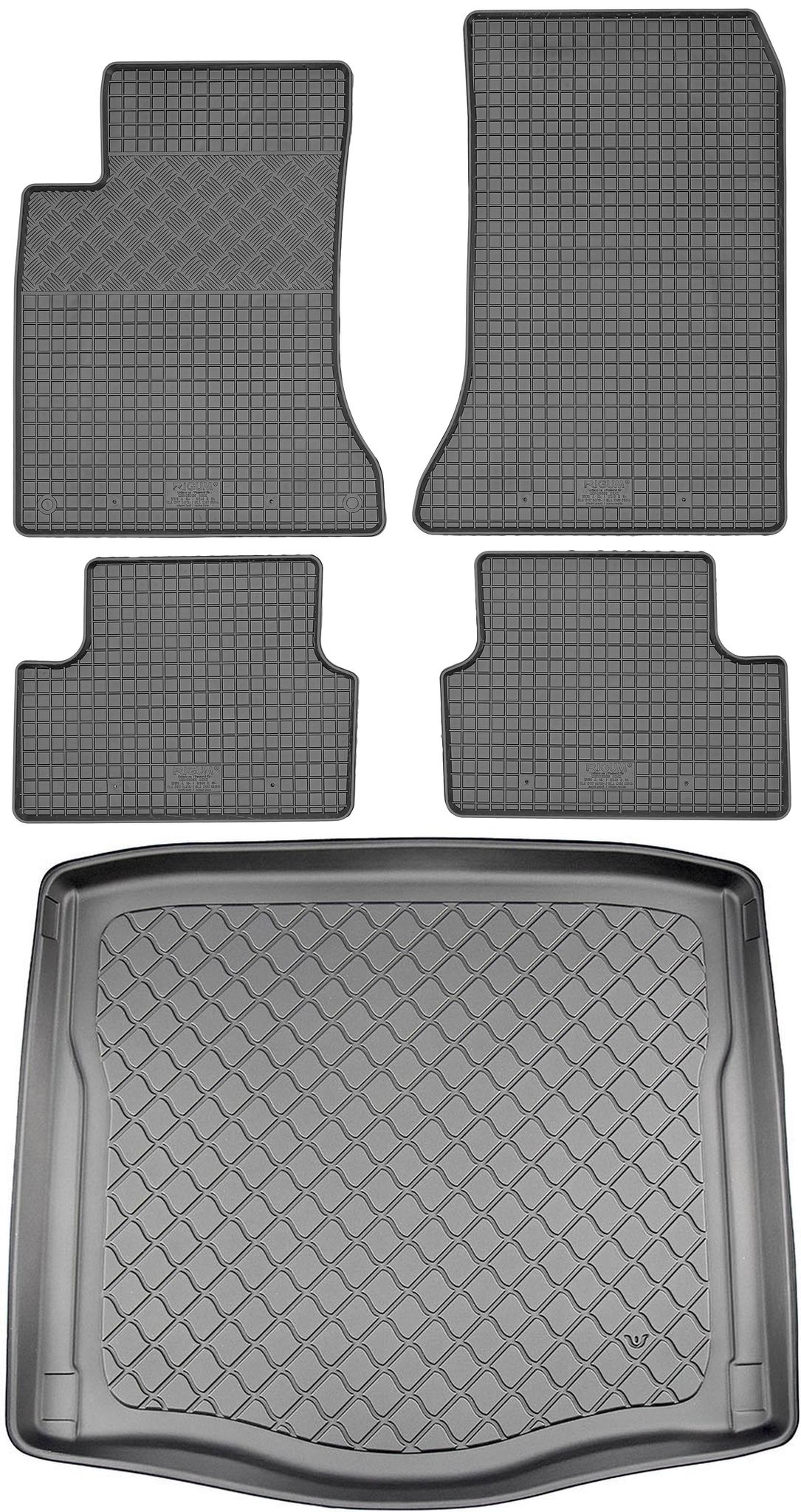 Mercedes Cla C117 Coupé (5-türer) Von 03.2013-03.2019 Set - Gummifußmatten + Kofferraummatte