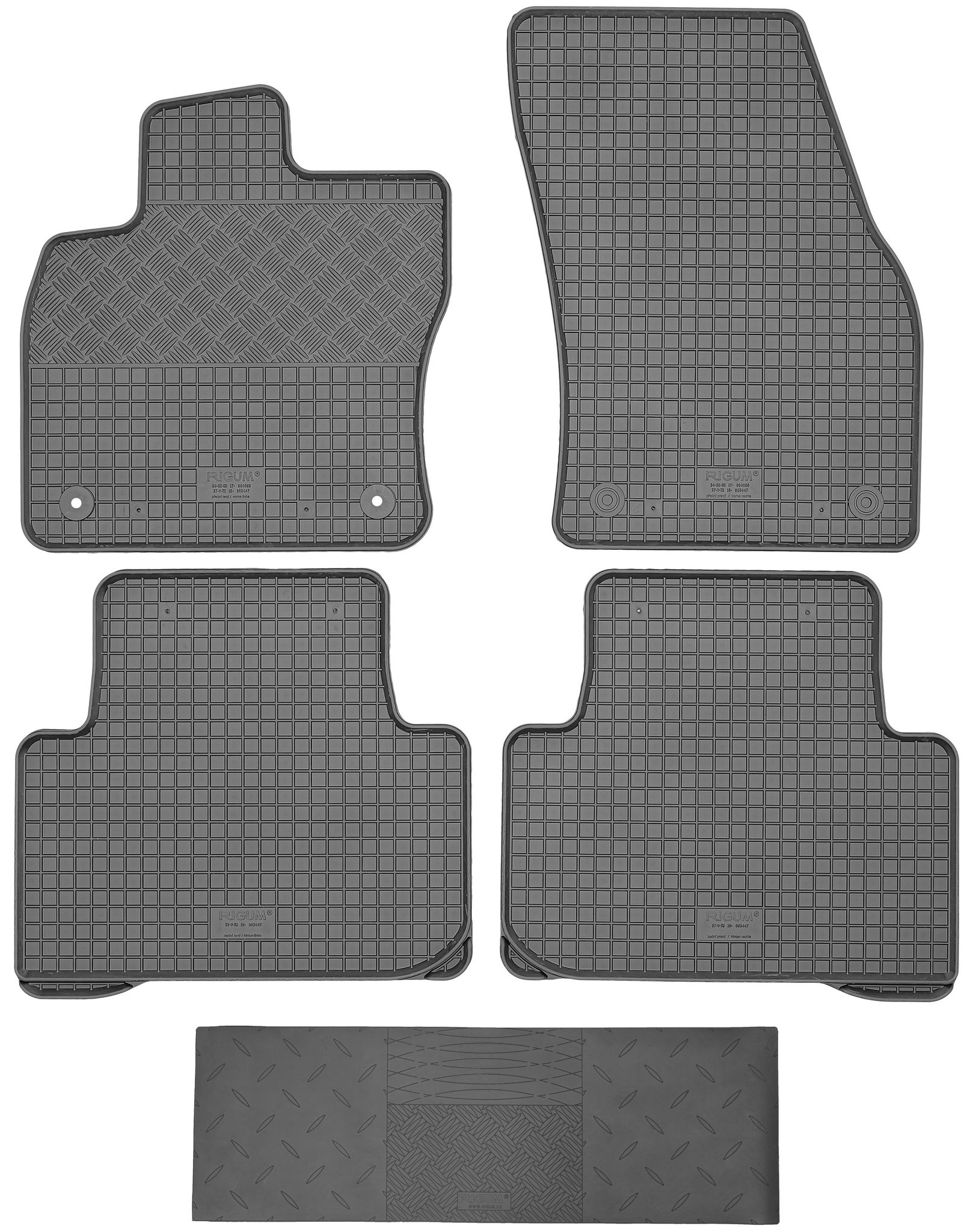 Rigum Fußmatten 903447 + Abdeckung 900101 – Volkswagen Touran Ii Minivan, 5-sitzer Ab 2015, Fußraum Av2 Vorne – Einbaubar