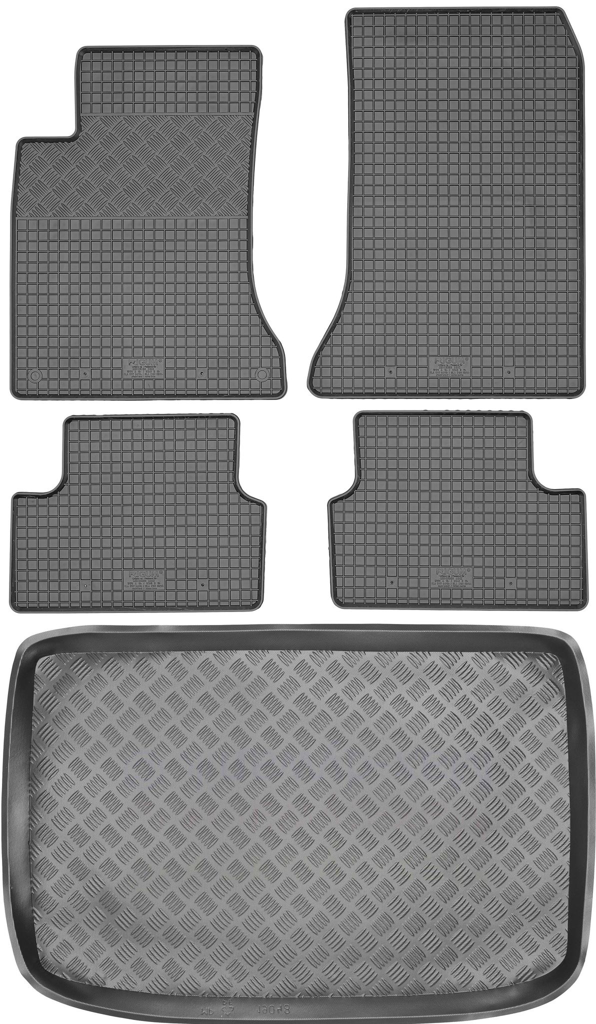 Mercedes A-klasse W176 Schrägheck Ab 2012 Set - Gummifußmatten + Kofferraummatte