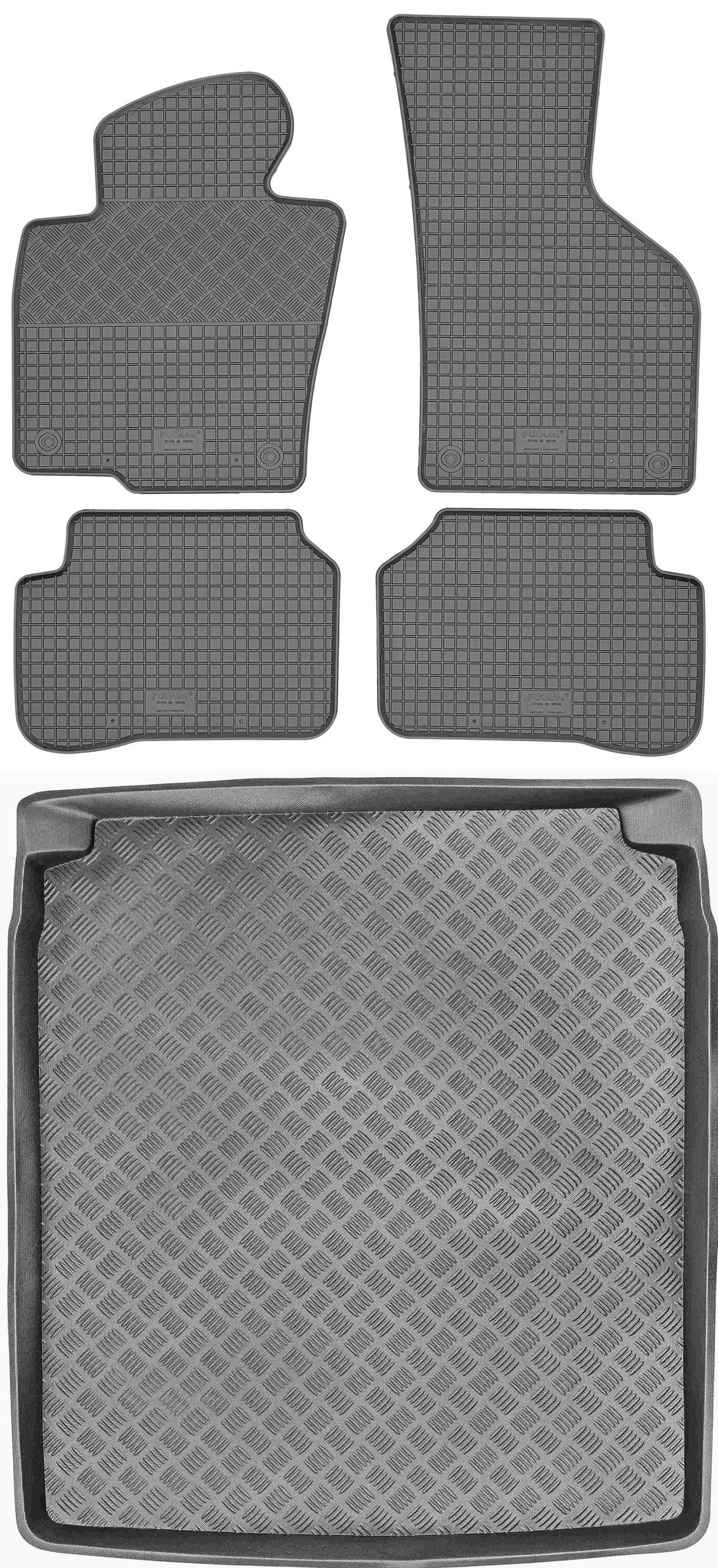 Volkswagen Passat B7 Limousine (2005–2010) – Set – Gummifußmatten + Kofferraummatte